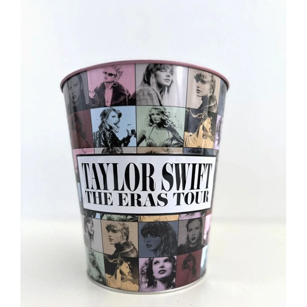 TAYLOR SWIFT BUCKET THE ERAS TOUR MOVIE Popcorn‎ Bucket Pink Tin AMC EXCLUSIVE